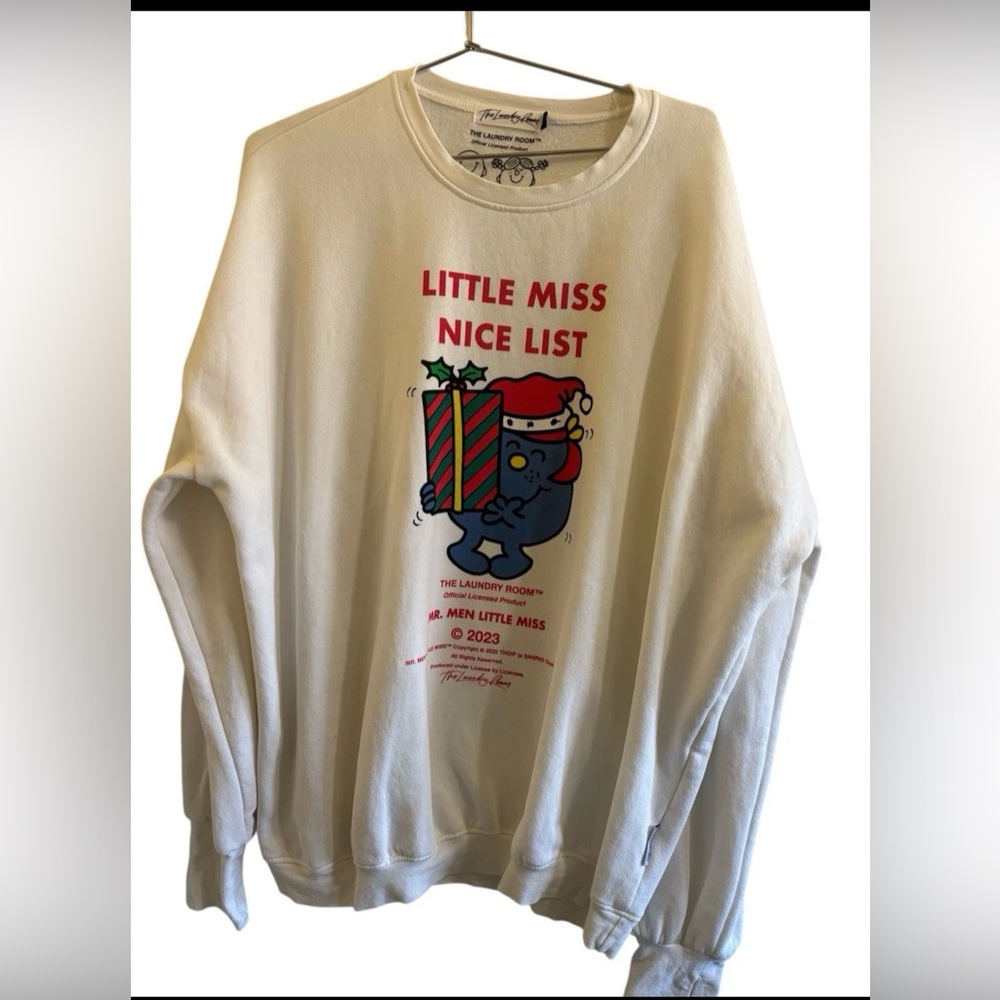 The Laundry Room White Crewneck Sweater - Little Miss Nice List